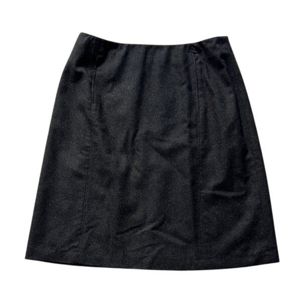 Smart Work Wear Field Manor‎ Wool Blend A-Line Skirt 14 Charcoal Gray